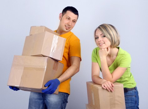 Storage customer reviewing unit terms before move-in